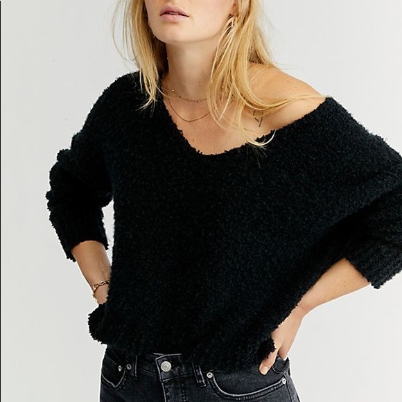 FREE PEOPLE Finders Keepers Sweater NWT Small Blk - Picture 2 of 12